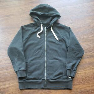 Flawed Vuori Women's Dark Grey Cozy Oversized Restore Full Zip Hoodie Sz Medium